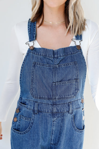 Denim Overalls close up