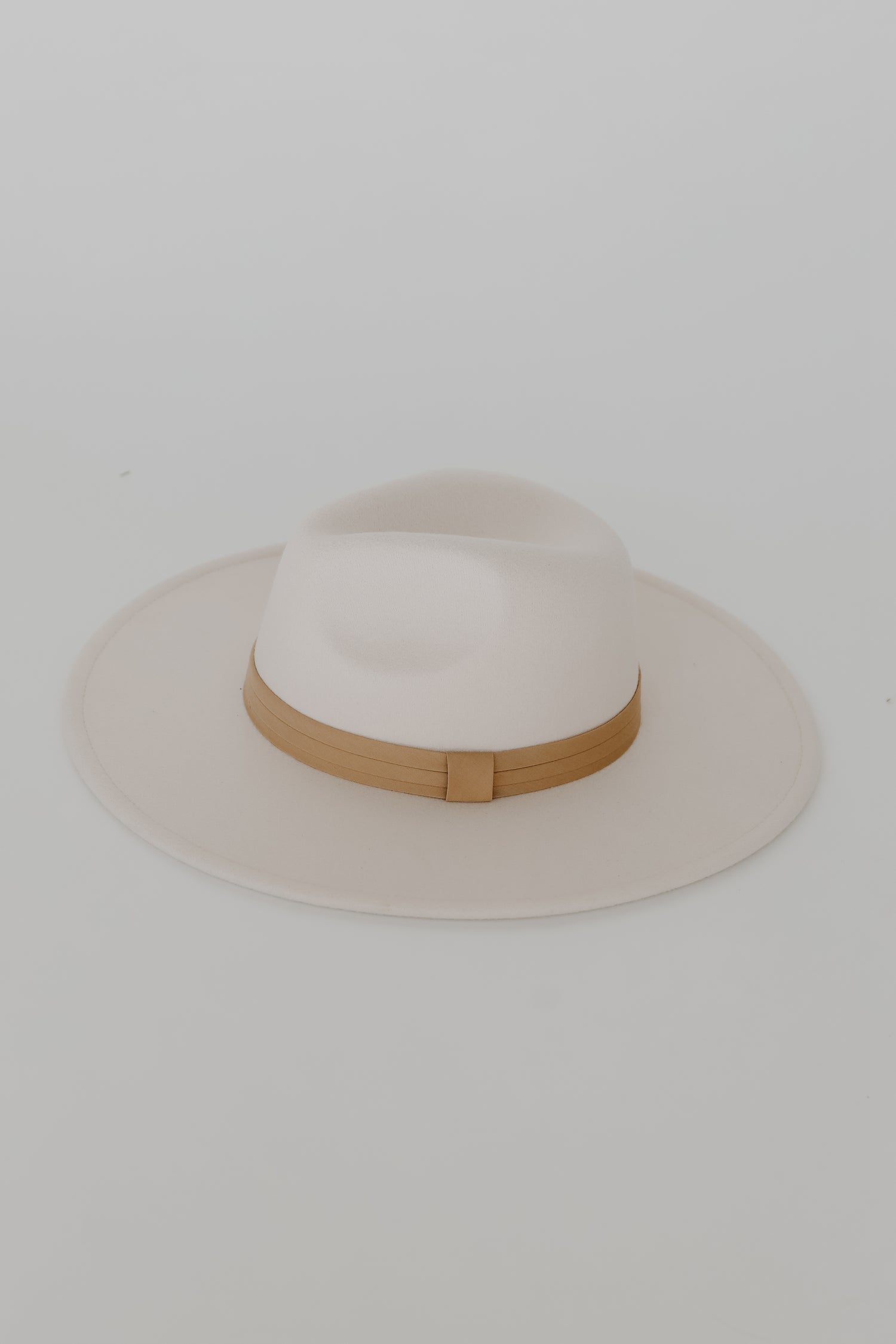 Wide Brim Fedora Hat flat lay
