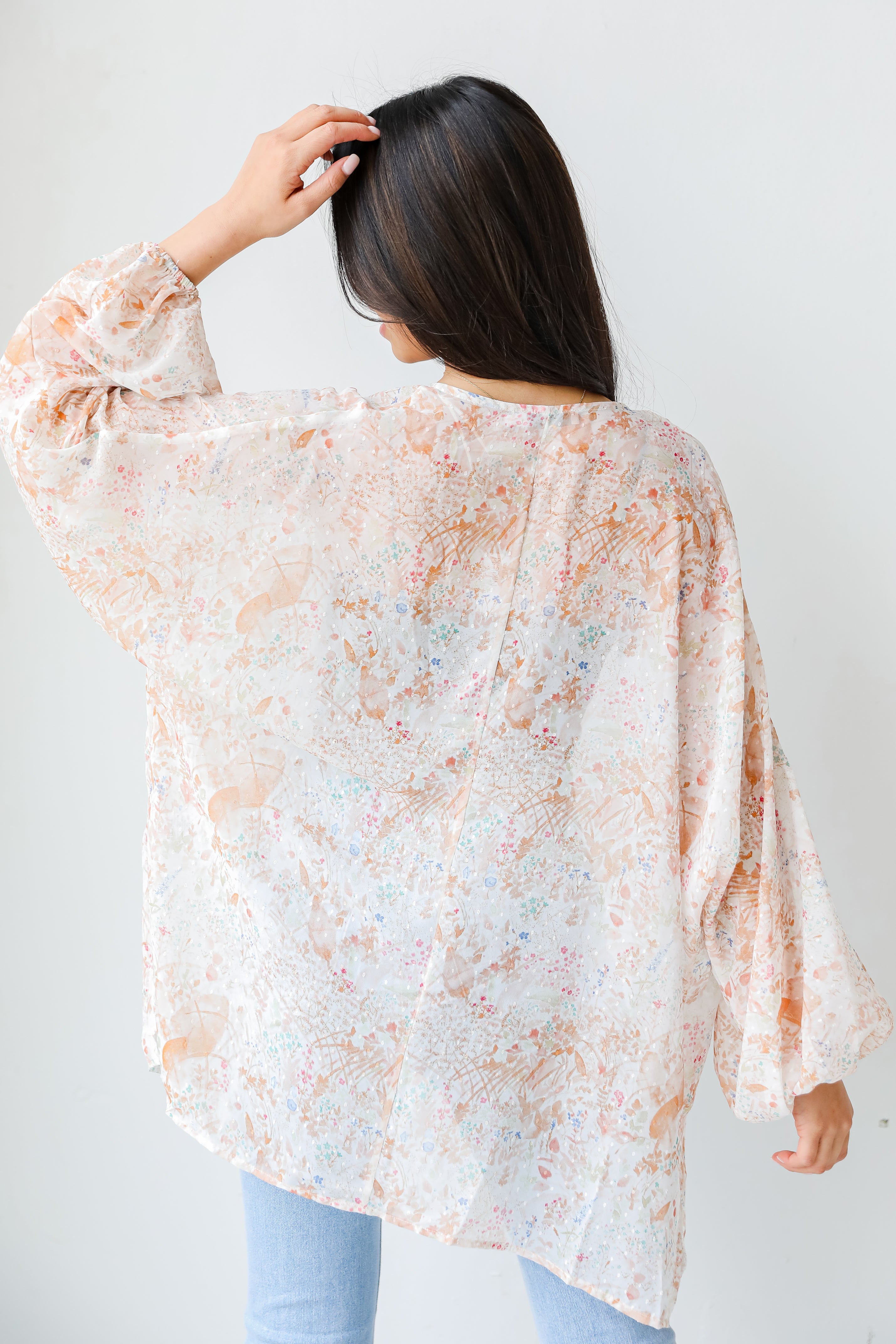 Floral Kimono back view