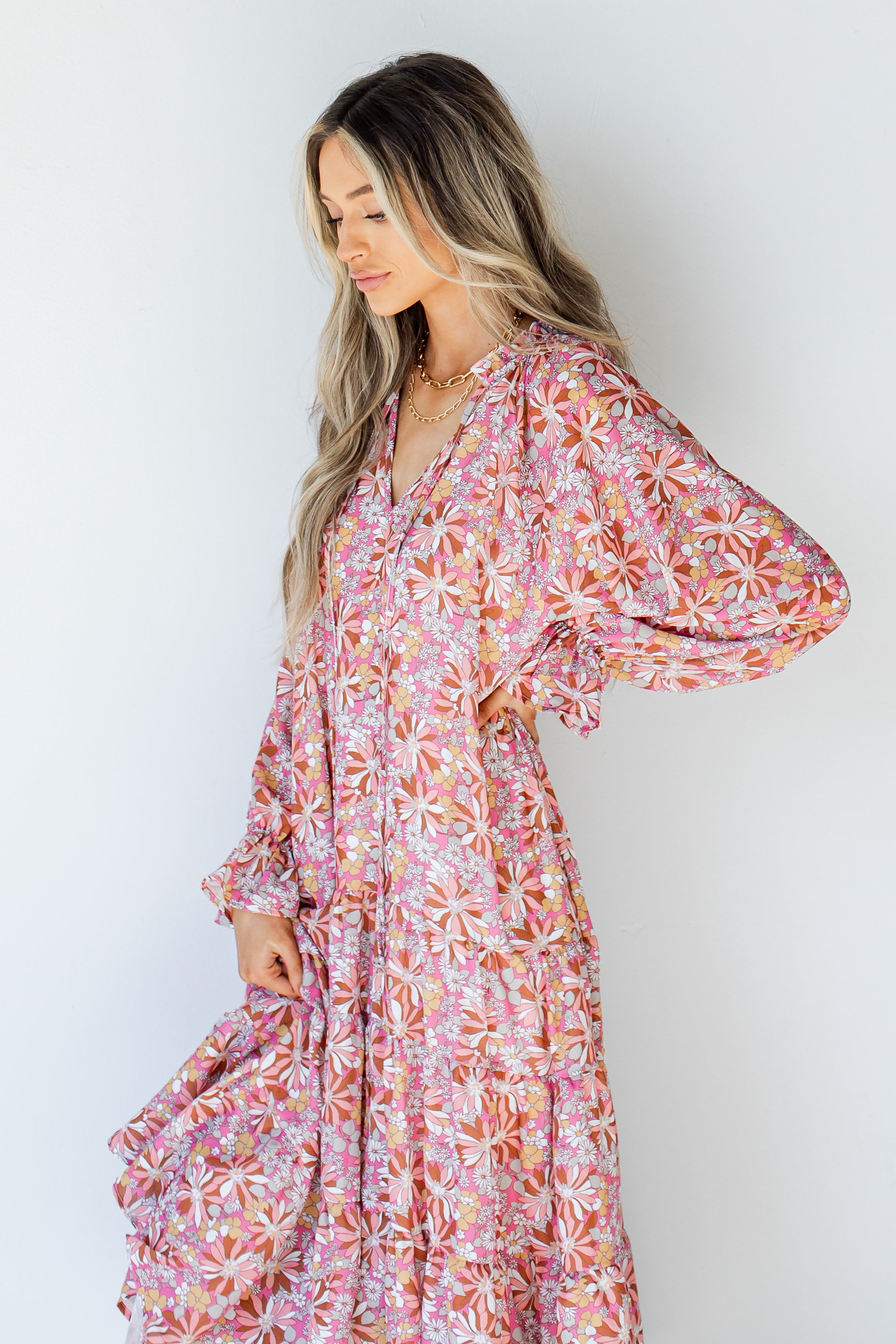 Floral Midi Dress side view