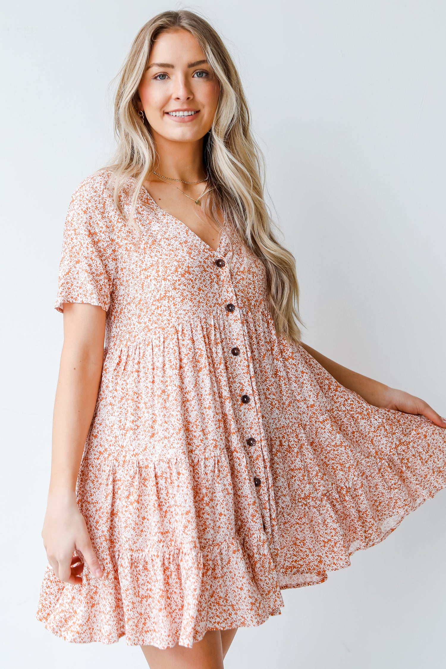 Floral Babydoll Dress front view