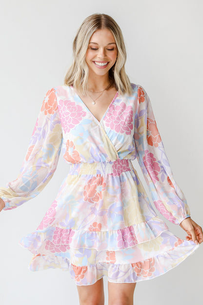 Floral Mini Dress on model