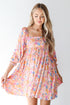 pink floral mini dress