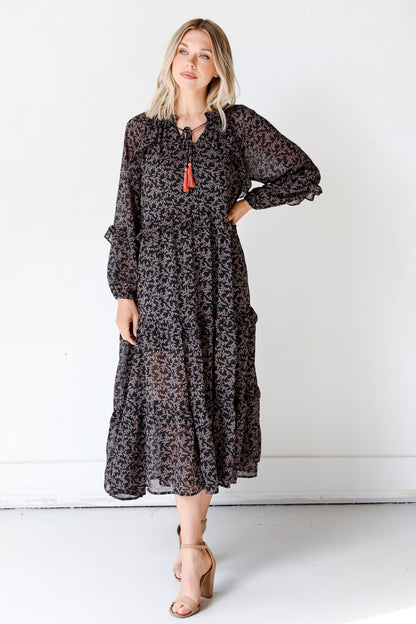 Floral Maxi Dress on model