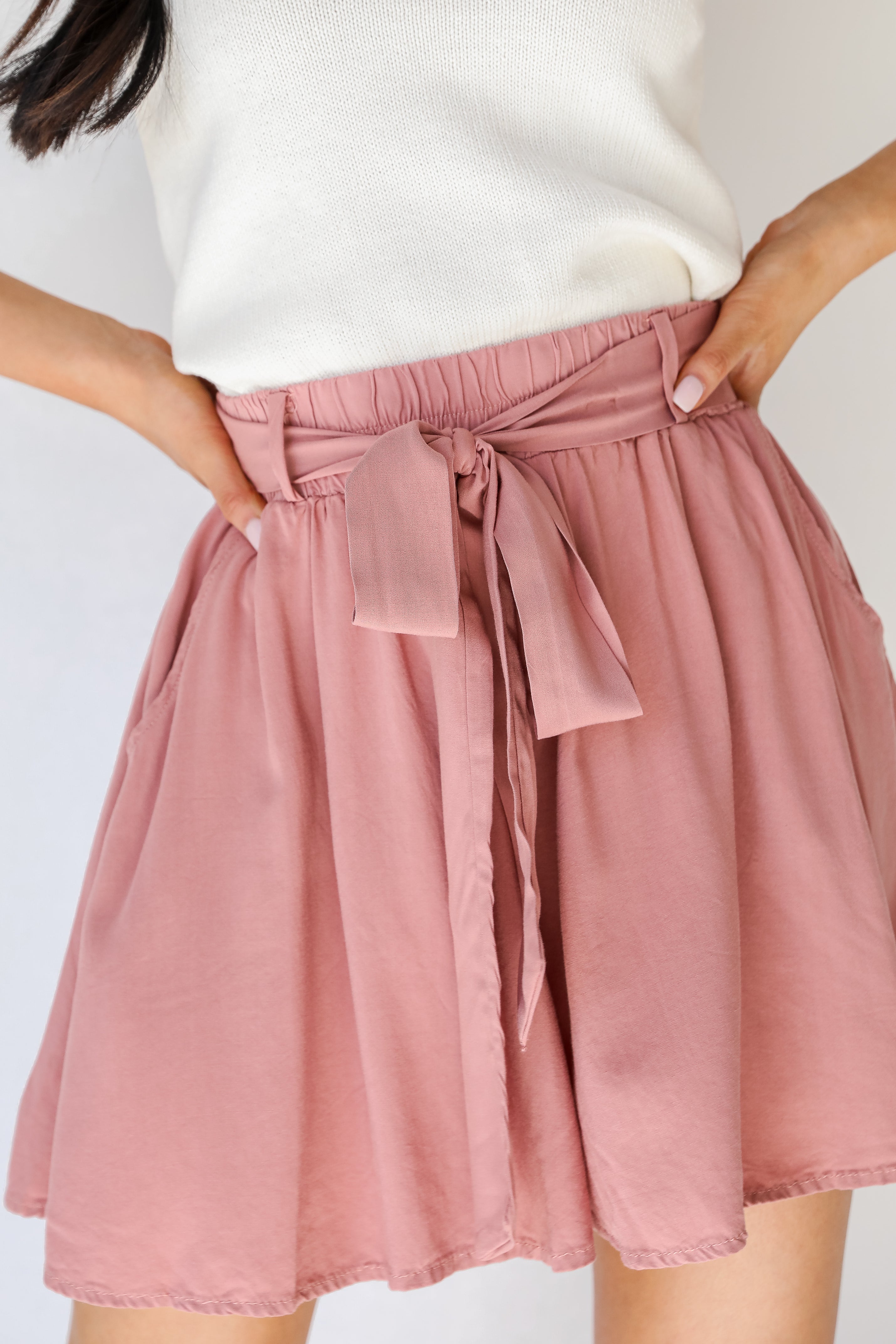 Shorts in mauve