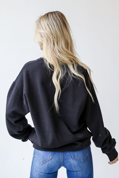 Black Georgia Pullover back view
