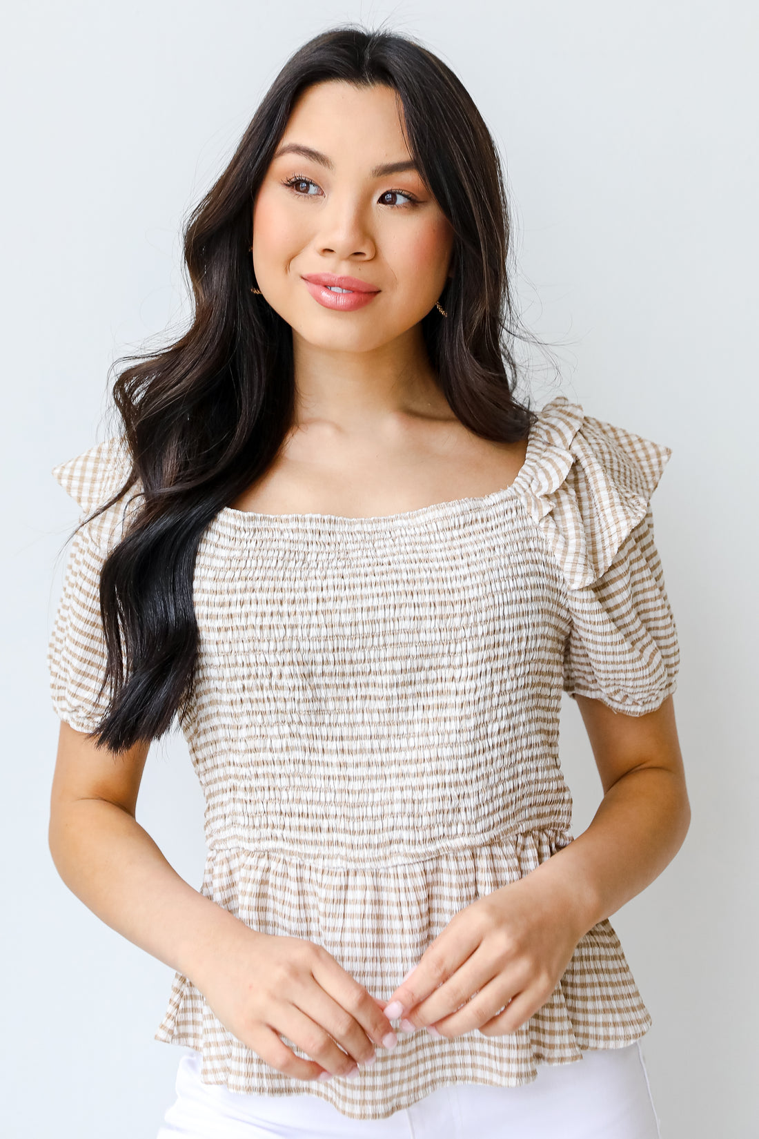 Gingham Smocked Blouse from dress up
