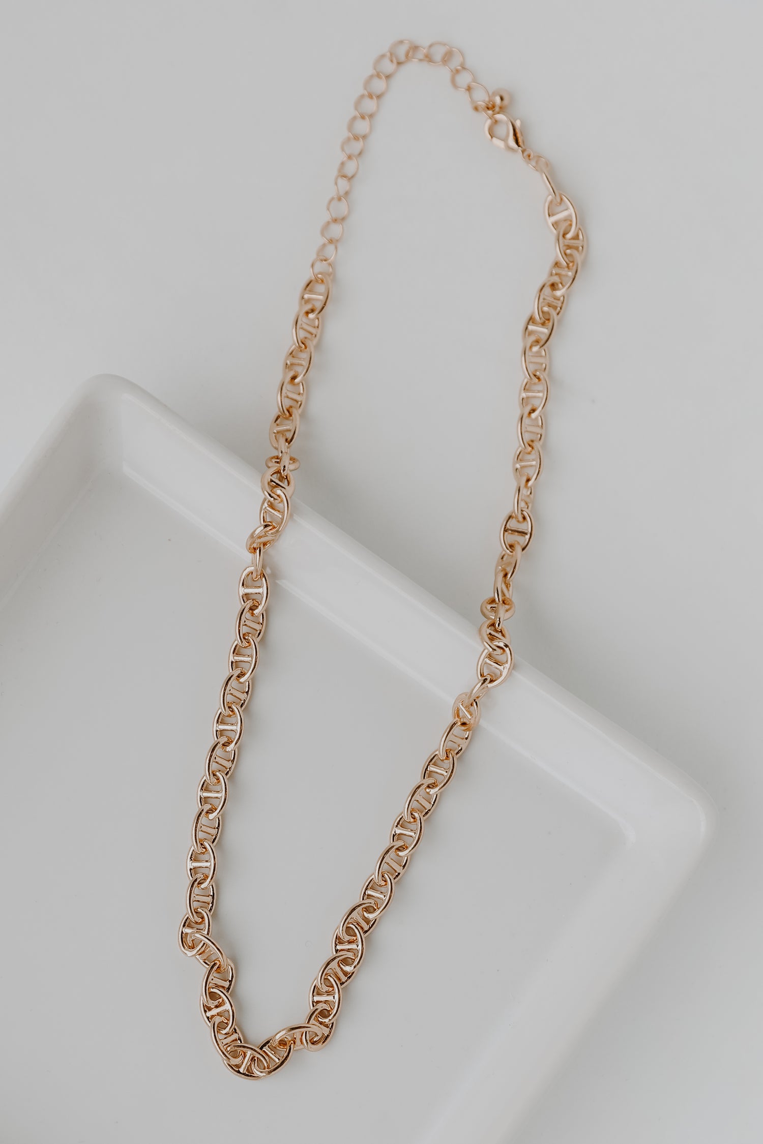 Gold Chain Necklace flat lay