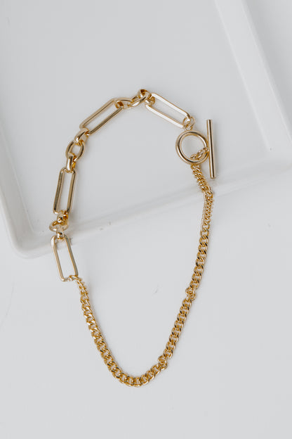 Gold Chain Necklace flat lay