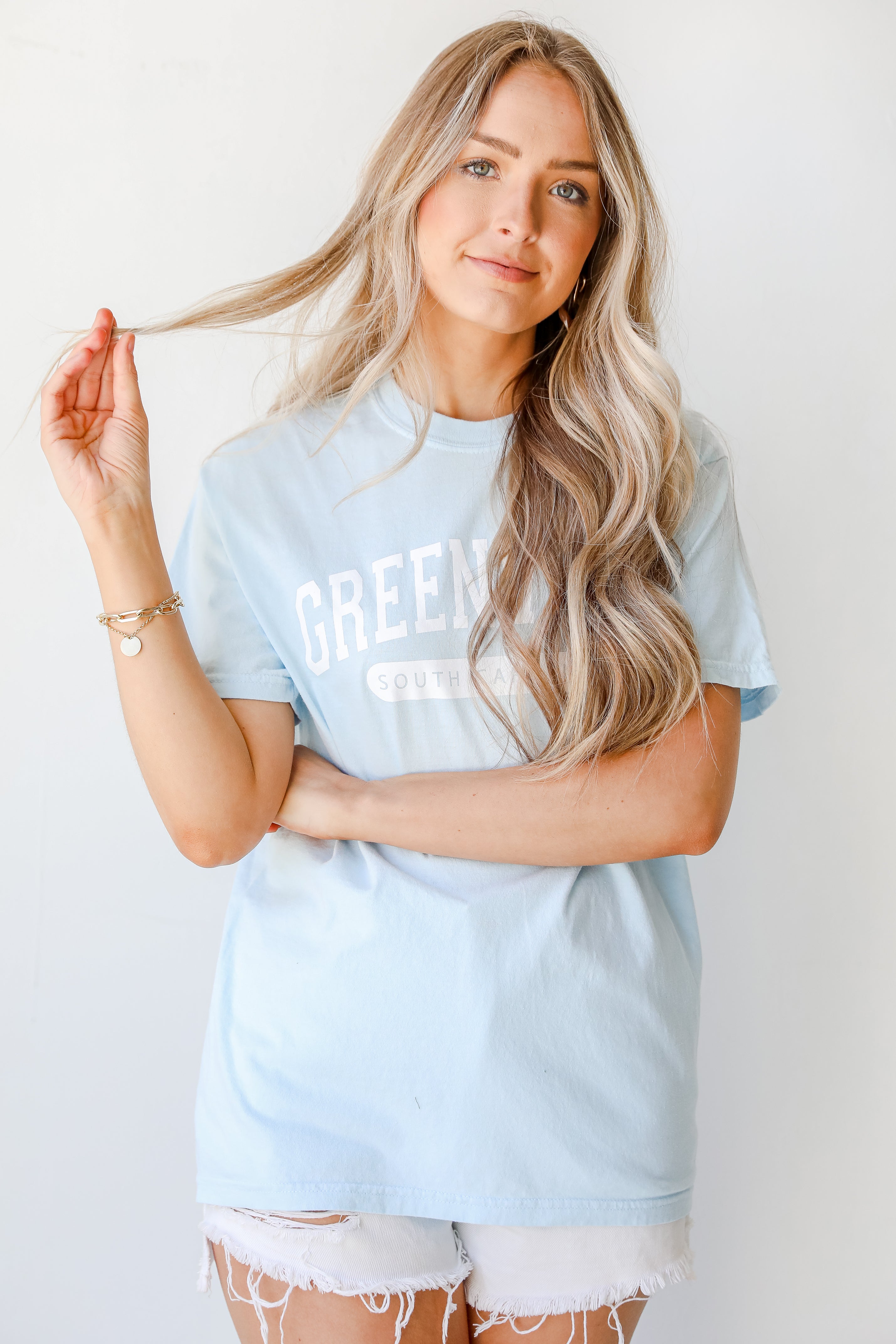Light Blue Greenville South Carolina Tee from dress up