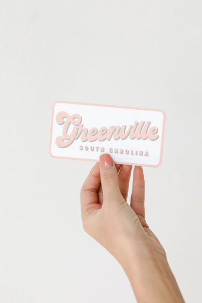 Greenville South Carolina Sticker close up