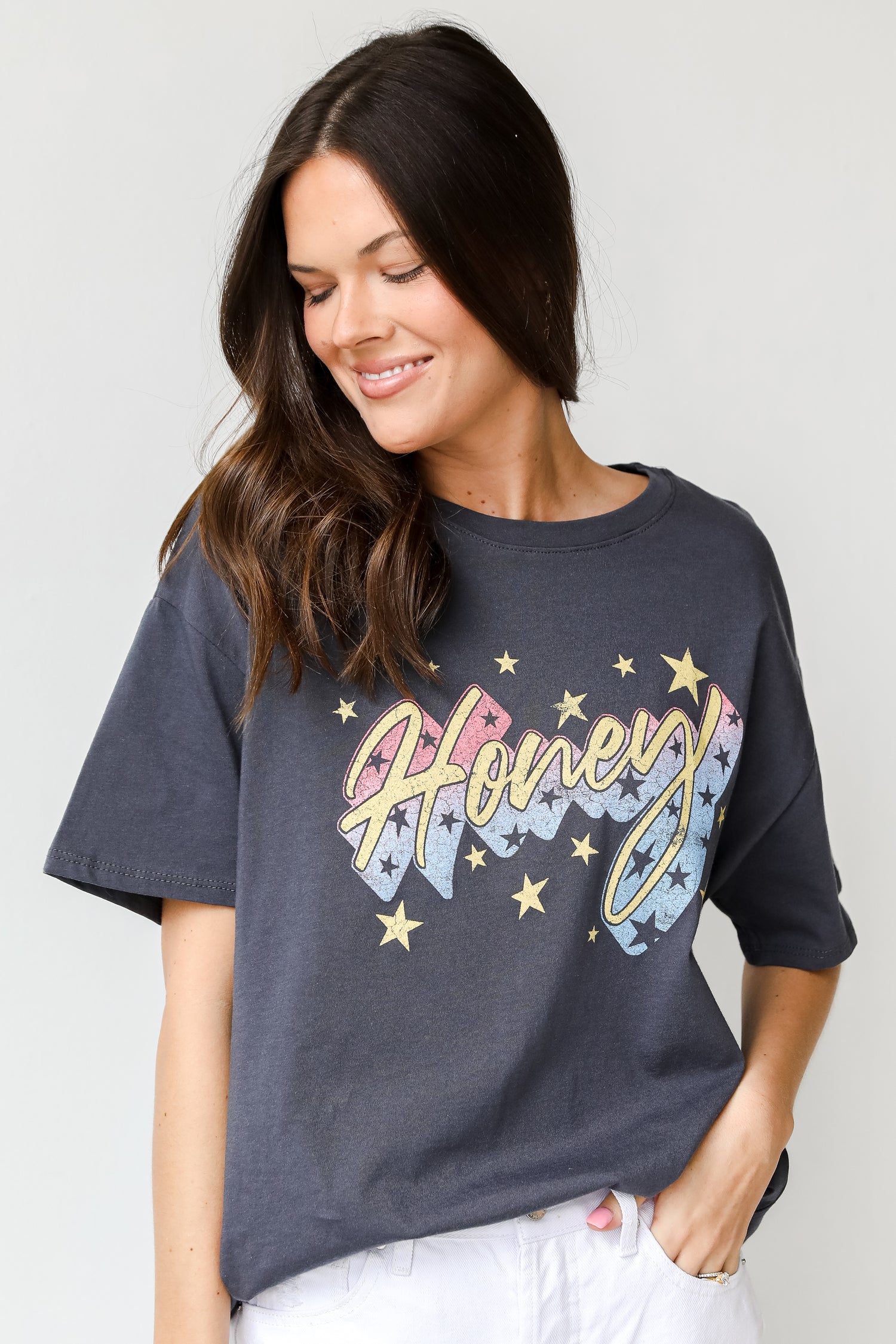 Honey Star Graphic Tee on model
