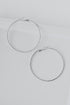 Hammered Hoop Earrings in silver