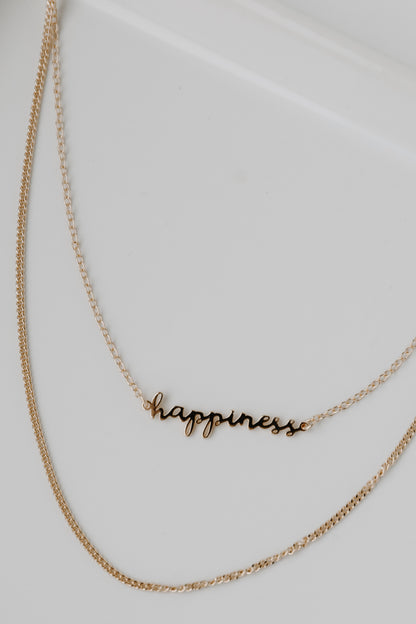 Happiness Gold Layered Necklace from dress up