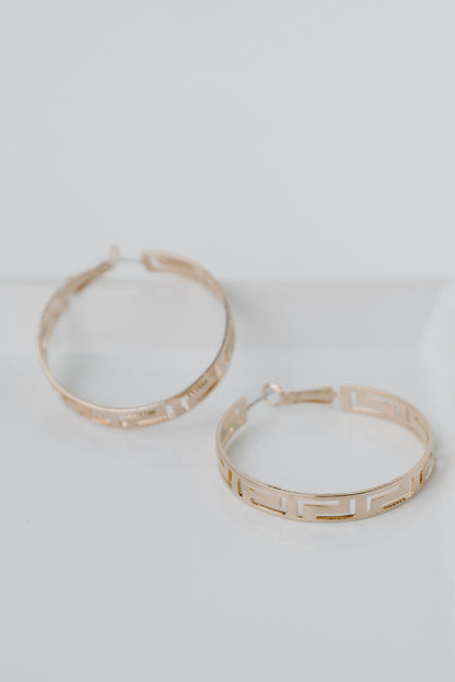 Gold Hoop Earrings flat lay