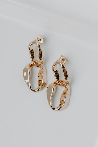 Gold Chainlink Drop Earrings from dress up