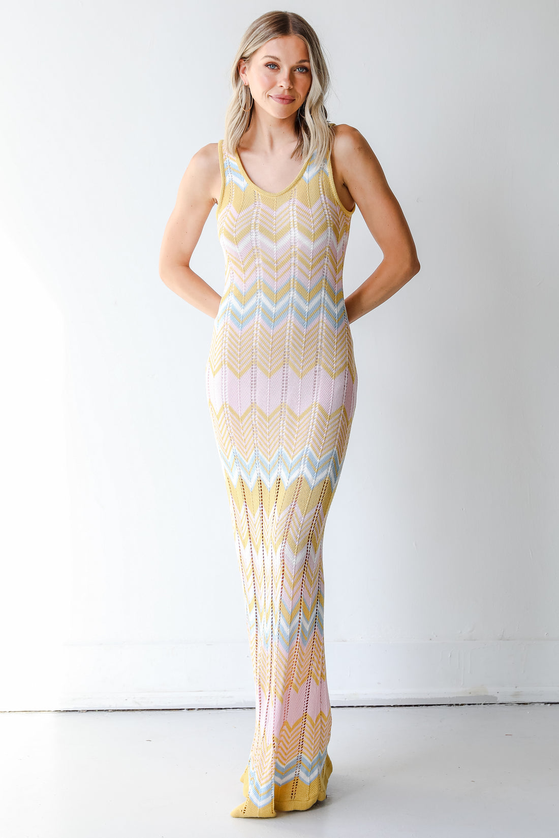 Crochet Knit Maxi Dress