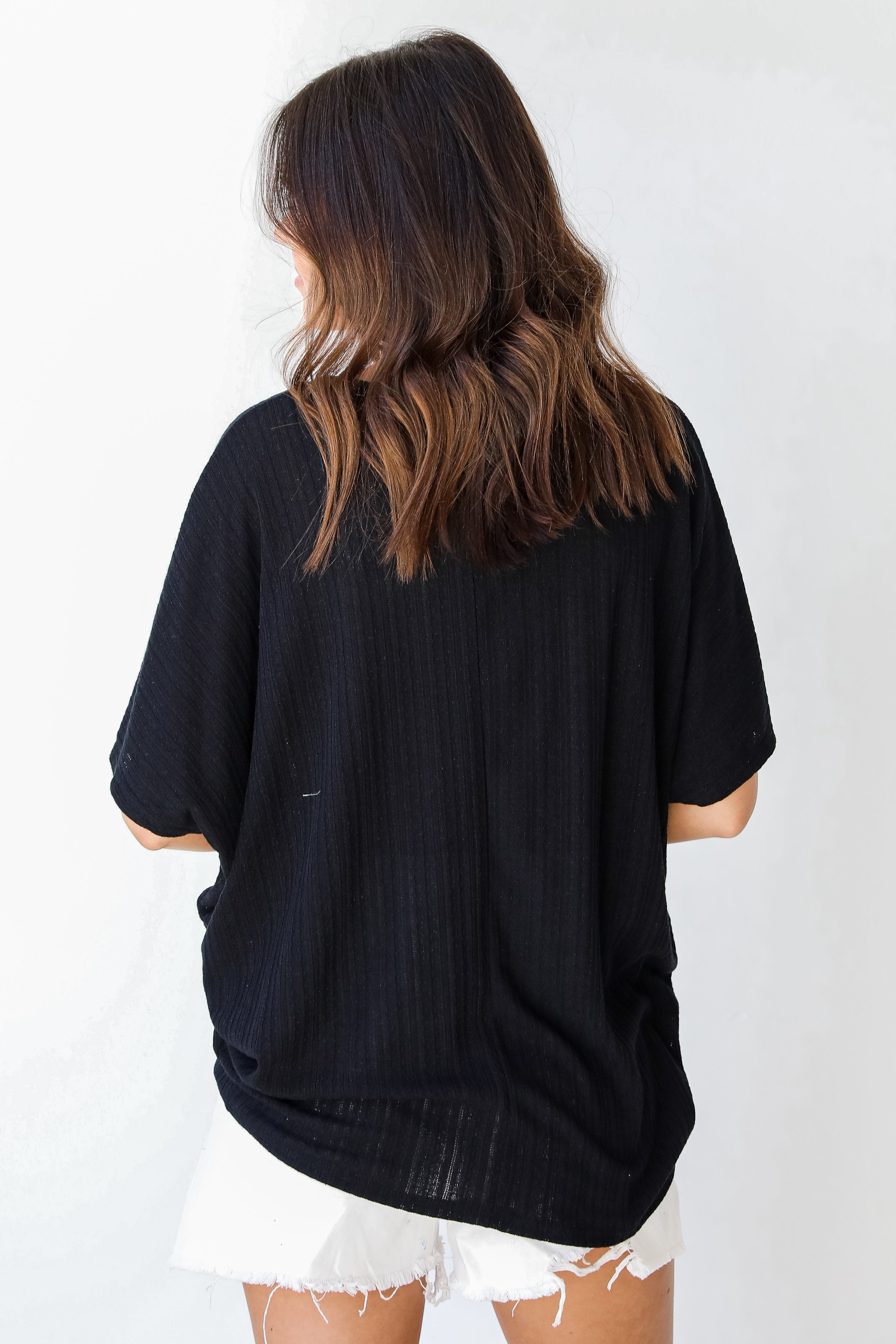 Knit Top in black back view