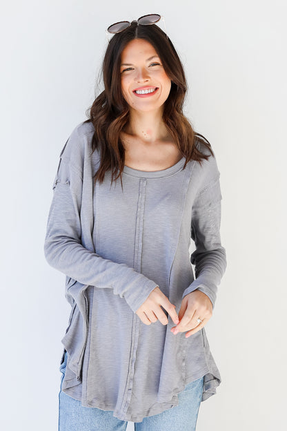 Knit Top in grey