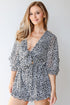 Leopard Romper in black
