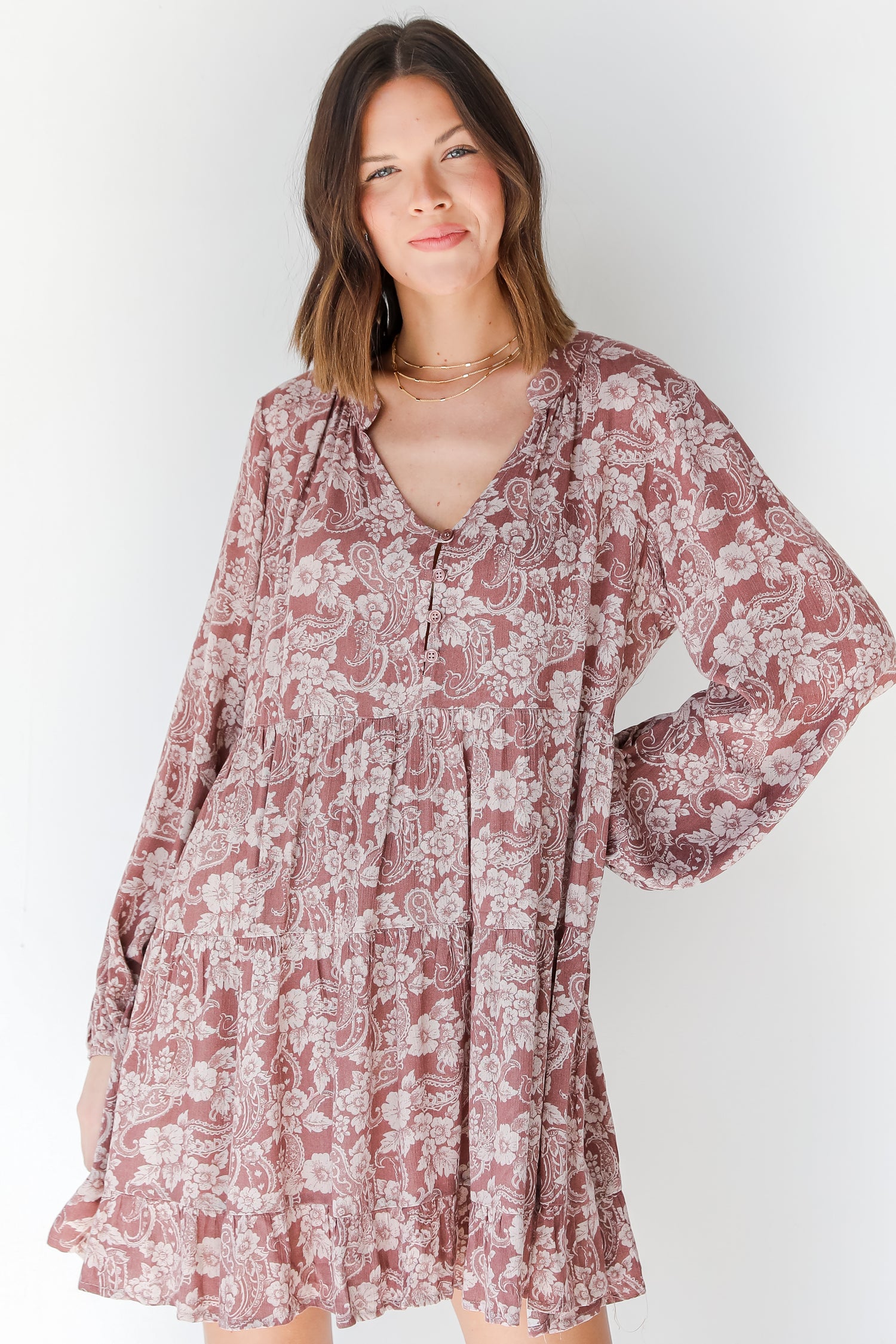 Tiered Floral Dress