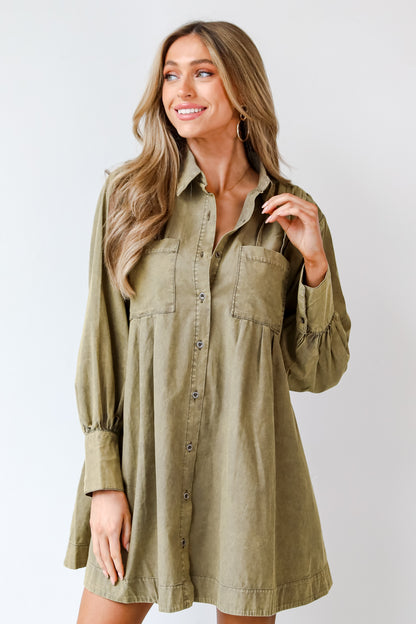 green Mini Dress