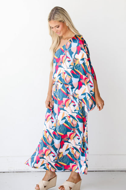 One-Shoulder Maxi Dress side view