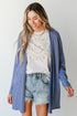 Ribbed Cardigan in denim