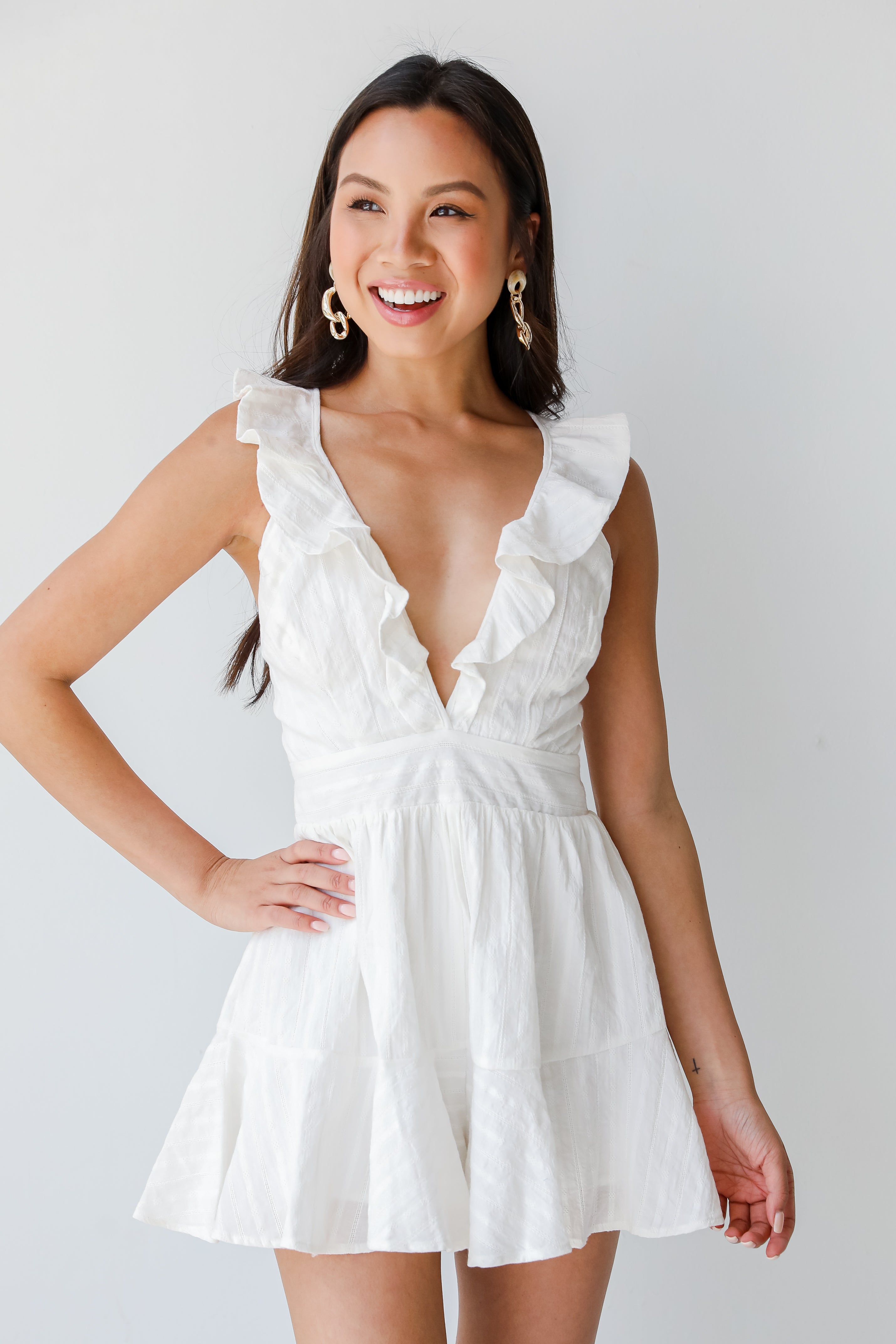 Romper in white