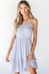 Smocked Mini Dress in light blue