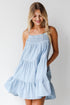 blue mini dress