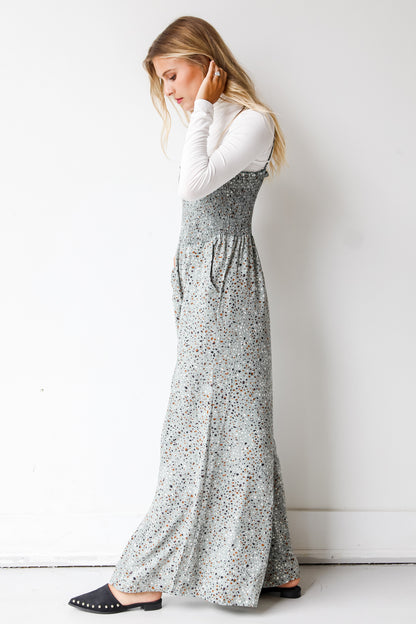 FINAL SALE -  Thinking Out Loud Spotted Jumpsuit