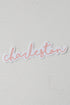 Small Charleston Script Sticker in blush