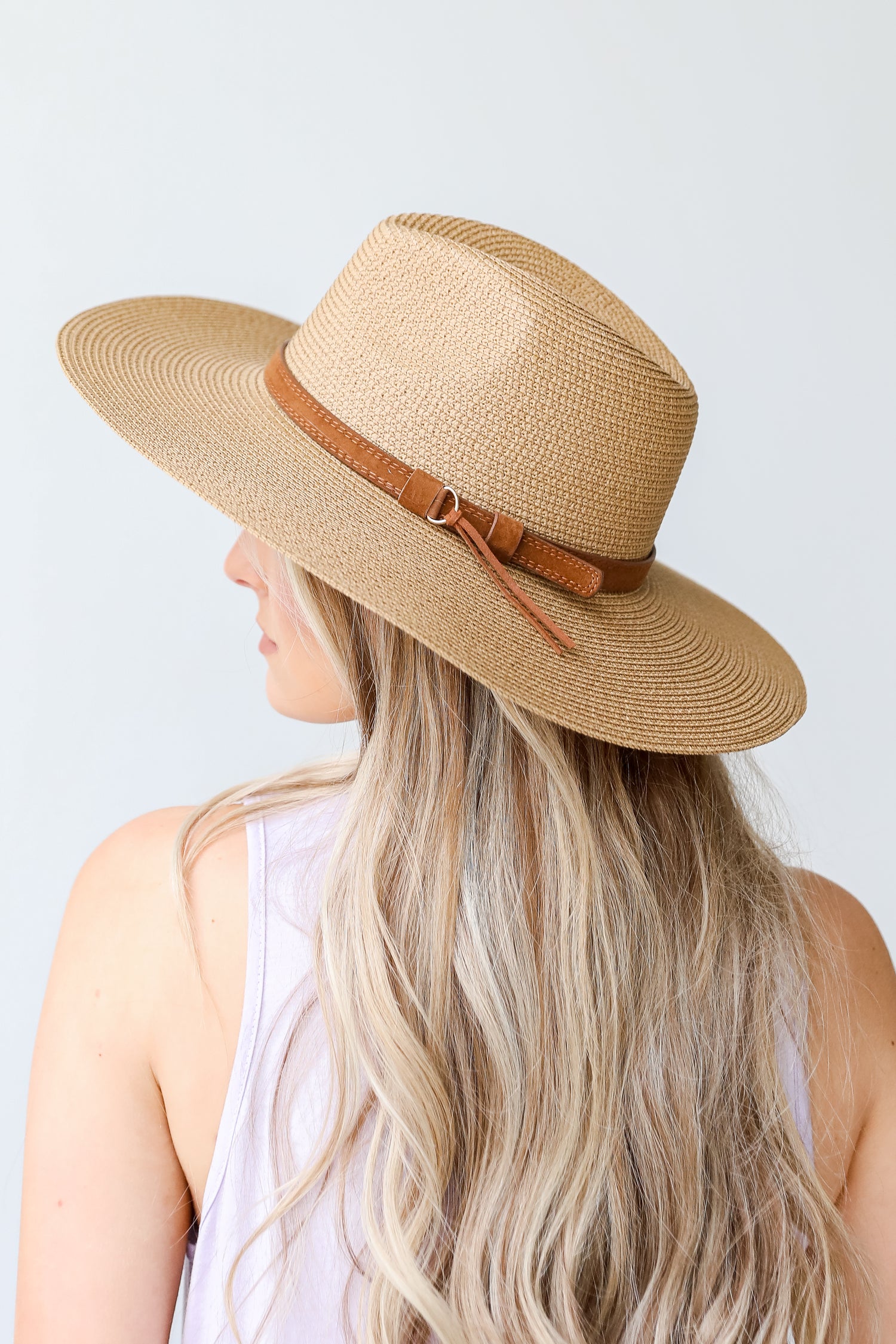 Straw Wide Brim Hat side view