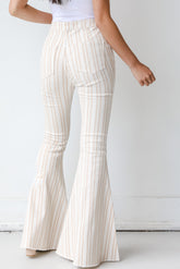 Striped Flare Jeans back view