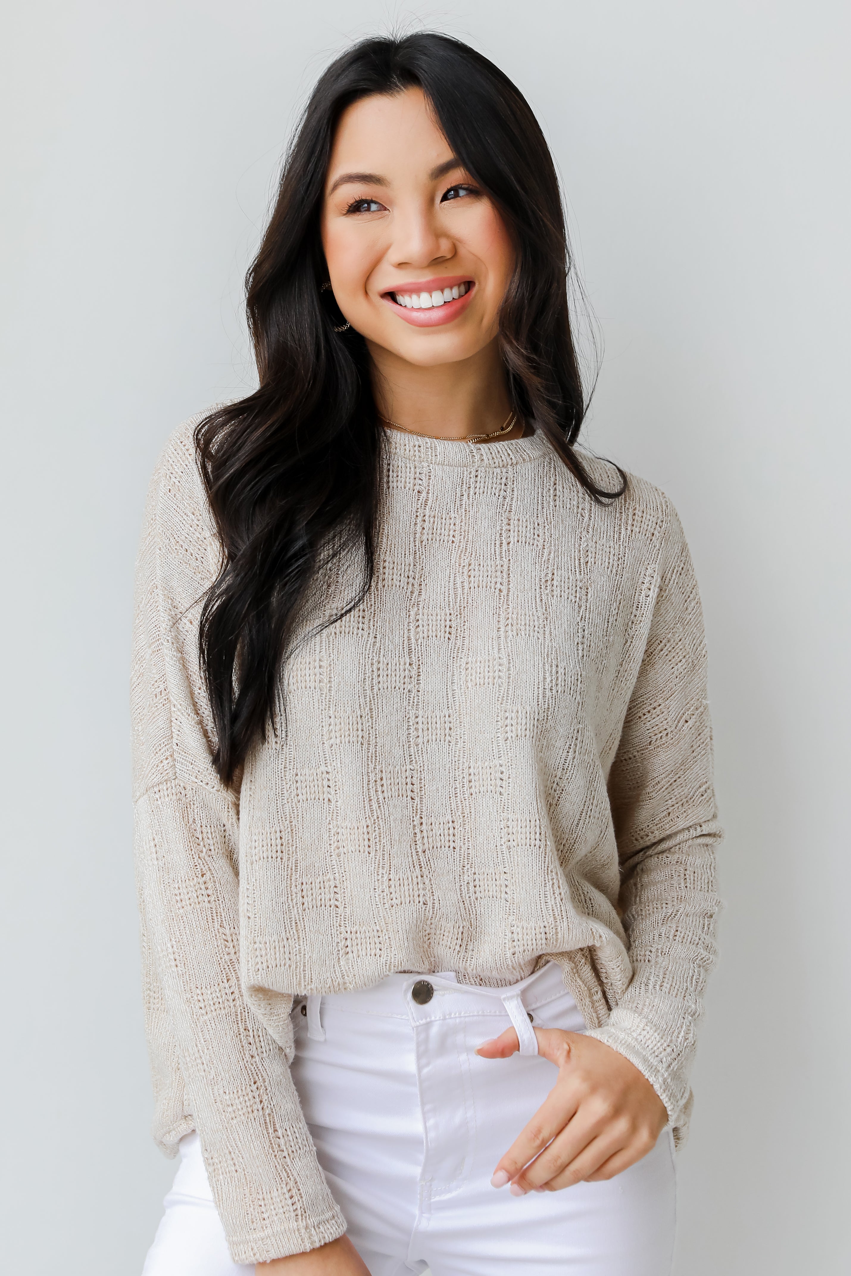 Knit Top on model