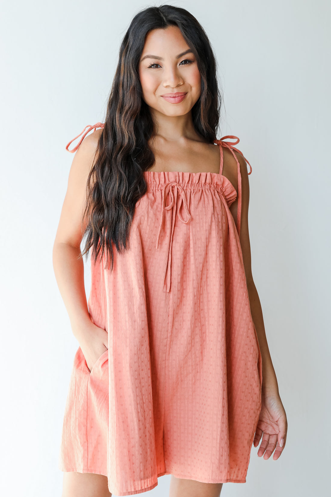 Romper in peach