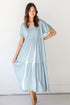 Tiered Midi Dress in mint