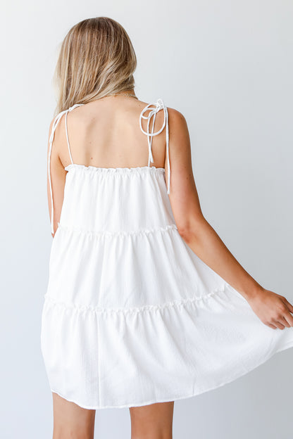 Mini Dress in white back view